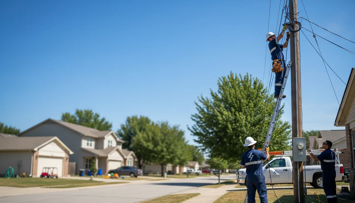 Residential electrician providing installation services in Nash, OK